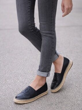 CHANEL Lambskin CC Espadrilles